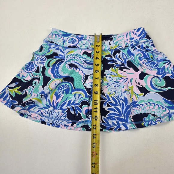 Lilly Pulitzer Luxletic Skort Womens Small Blue Pink Tropical Print Tennis Golf - Picture 4 of 7